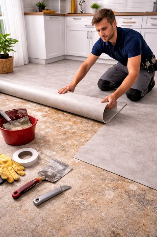 Linoleum Floor Installation in Peabody, MA