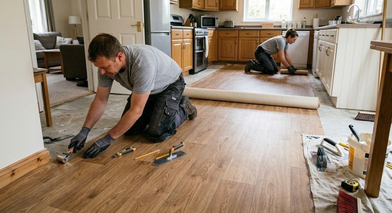 Linoleum Flooring Replacement in Dedham, MA