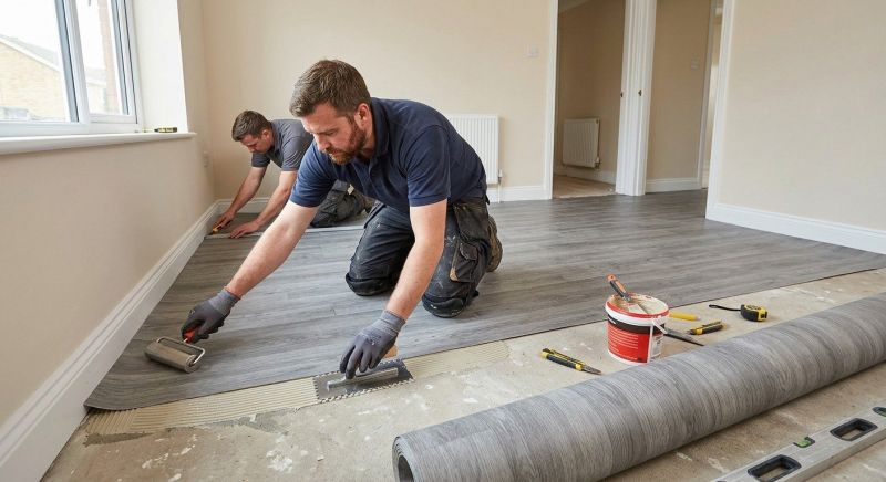 Sheet Linoleum Installation in Hingham, MA
